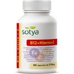 Sotya B12 + Hierro + C 60 Cápsulas 510 mg