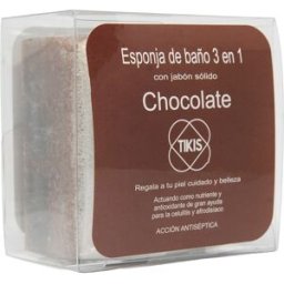 Tikis Esponja Cuadrada Con Jabón Chocolate 100 gr