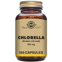 Solgar Chlorella de Pared Celular Rota 100 cápsulas