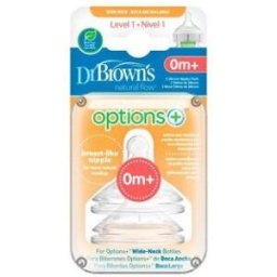 Dr. Brown's Options Preemie Flow Tetinas de Silicona Boca Ancha 1