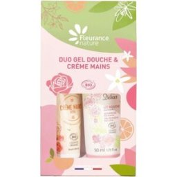 Fleurance Nature Duo Gel Douche et Crème Mains Rose 2 Piezas