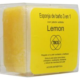 Tikis Esponja Cuadrada Con Jabón Limón 100 gr