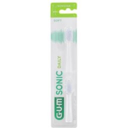 Gum Sonic Daily Recambios Cepillo 2 Unidades Blanco