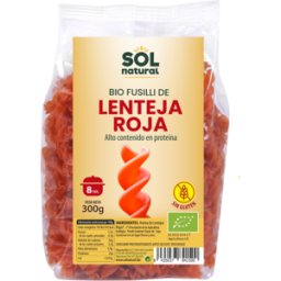 Sol Natural Fusilli de Lenteja Roja sin Gluten Bio 300 gr