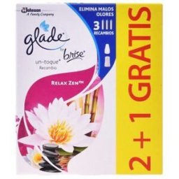 Glade Un Toque Ambientador Recambio relax zen 3 uds