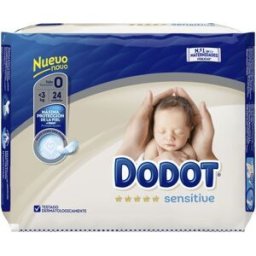 Dodot Sensitive Pañal Recién Nacido Talla 0 de 24 Unidades