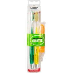 Lacer Cepillo duplo medio + cepillo viaje