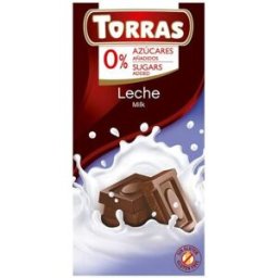 Torras Chocolate Leche sin azúcar 75 gr