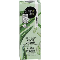 Organic Shop Crema Facial Alisante Aguacate & Aloe 50 ml
