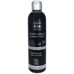 NaturaBIO Cosmetics Champú Cabello Blanco y Gris 250 ml