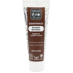 NaturaBIO Cosmetics Dentrifico Blanco Nat Regaliz Carbón Activo 75 ml