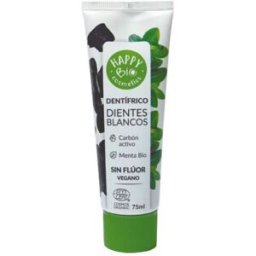 Happy Bio Dentífrico Dientes Blancos con Carbón Activo 75 ml