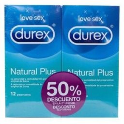Durex Preservativo Duplo Natural Plus 12 + 12 uds