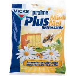 Vicks Praims Plus Caramelos Miel Refrescante Bolsa 72 gr