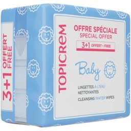 Topicrem Pack Baby Toallitas 4 x 60 Unidades