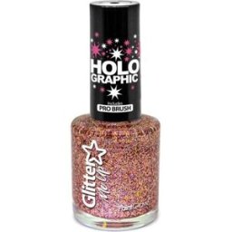 PaintGlow Holographic Glitter Pintura de Uñas Plata