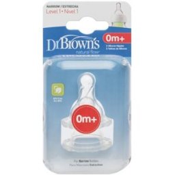 Dr. Brown's Tetina nivel 1 estándar 2 uds 41 gr