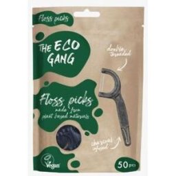 The Eco Gang Floss Pick Carbón Activo 50 Unidades