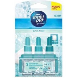 Ambi Pur Ambientador Recambio 3 Volution Nubes de Algodón 20 ml