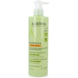 A-DERMA Exomega Control Gel Limpiador Emoliente 2 en 1 Anti