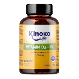 Kinoko Life Vitamina D3-K2 Con Omega 9 200 Cápsulas