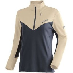 Maier Sports Camiseta con cremallera Evii para mujer beige 38
