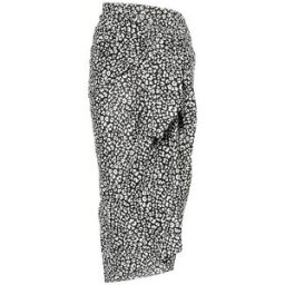 Darling Harbour Pareo de mujer con estampado grande de leopardo blanco