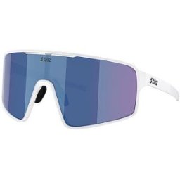 Bliz Gafas de sol deportivas para hombre Poo1 Shield blanco