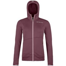 Ortovox Chaqueta polar ligera con capucha para mujer cobre S