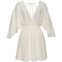 Lascana Vestido de playa para mujer blanco 36