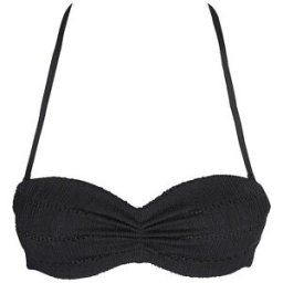 Ysabel Mora Top de bikini bandeau push-up para mujer negro 75C