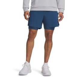 Under Armour Pantalones cortos de fitness para hombre UA Vanish Elite 2 en 1 azul oscuro S