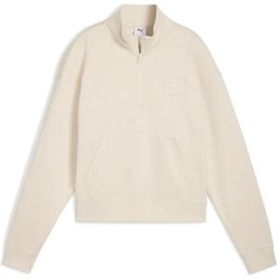 Puma Suéter de mujer Class Comfort con media cremallera crema XS