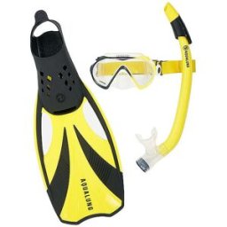 Aqualung Set de buceo Compass de 3 piezas amarillo L