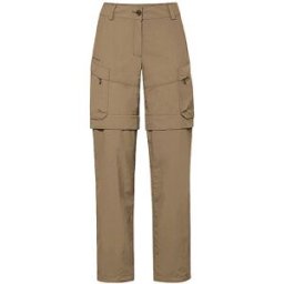 Vaude Pantalones de senderismo para mujer Neyland Cargo Zip-Off marrón claro 38