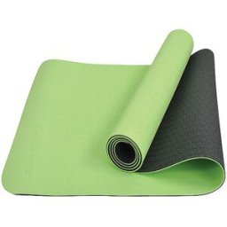 Schildkröt Esterilla de yoga bicolor, lima-antracita, 4 mm, sin PVC, en bolsa de transporte verde