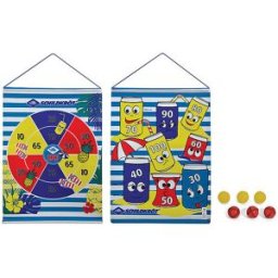 Schildkröt Juego de dardos enrollable con 2x3 bolas azul