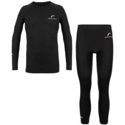 Reusch Conjunto de ropa interior para mujer negro S