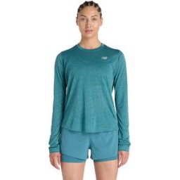 New Balance Camiseta de running para mujer RC Essential verde oscuro M