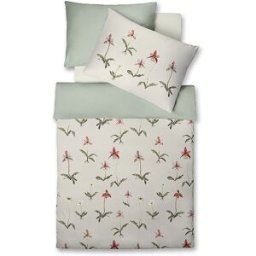 Fleuresse Ropa de cama de satén BED ART 70x90cm / 140x200cm verde