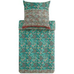Bassetti Ropa de cama de satén TIGULLIO 70x90cm/140x200cm Verde Claro verde