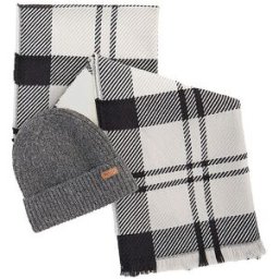 Barbour Set de regalo gorro y bufanda PENDLE gris