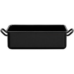 Riess Mini fuente para hornear y servir de 23x15x7cm/1,5l, esmalte negro negro