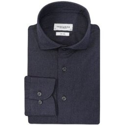 Profuomo Camisa Slim Fit azul oscuro 44