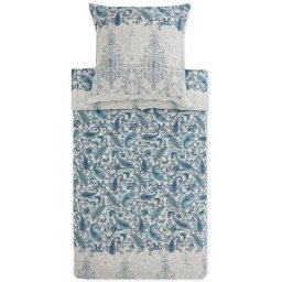 Bassetti Ropa de cama de satén MONNALISA 2x 70x90cm / 200x200cm Azul humo azul claro