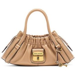 Marc Jacobs Bolso de cuero - Mini Bolso THE SMALL SATCHEL beige