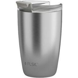 Flsk Vaso térmico - Termo CUP Vaso para llevar café 0,35 l Acero inoxidable plata