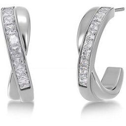 Edblad Pendientes ANDORRA CREOLES DUO Large Steel plata