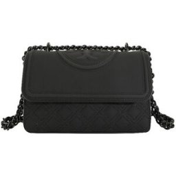 Tory Burch Bolso de cuero - Bolso bandolera FLEMING MATTE negro