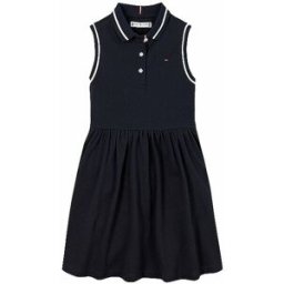 Tommy Hilfiger Vestido de niña azul oscuro 176